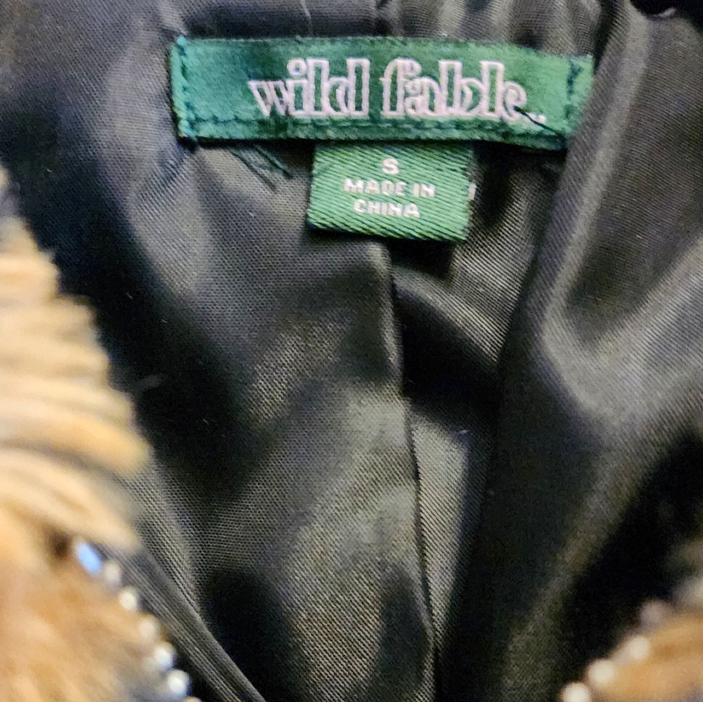 Merona PLUSH FAUX FUR LEOPARD ANIMAL PRINT EARS Hooded Jacket Coat (S) L… - Picture 6 of 6